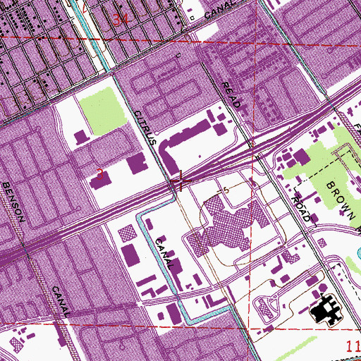 Topographic Map of Citrus Canal, LA