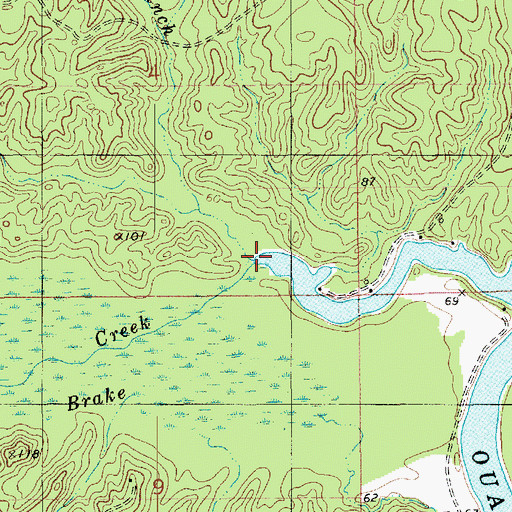 Topographic Map of Claire Branch, LA