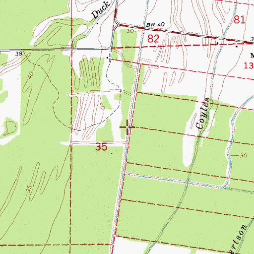 Topographic Map of Clay Bayou, LA