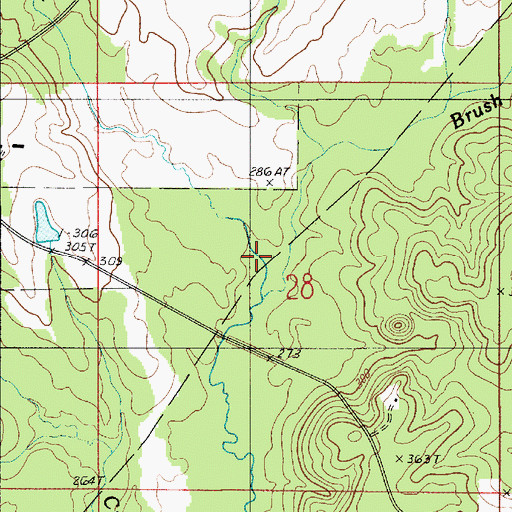 Topographic Map of Clear Creek, LA