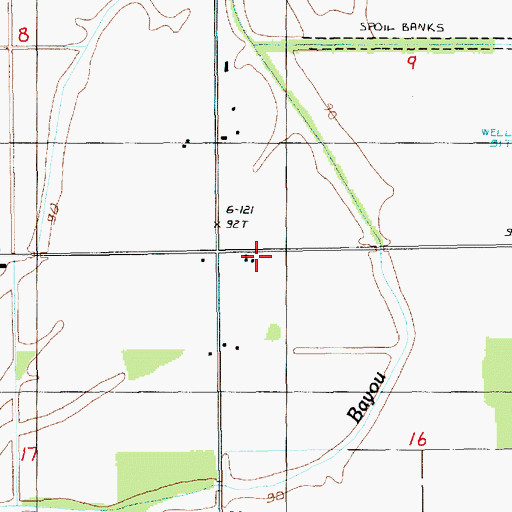 Topographic Map of Clear Lake Church, LA