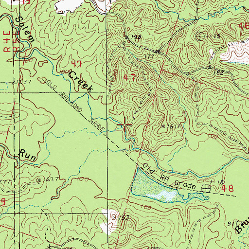 Topographic Map of Clear Run, LA