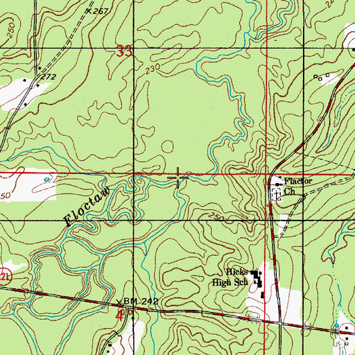 Topographic Map of Clear Runner Branch, LA