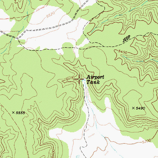 Topographic Map of Airport Tank, AZ