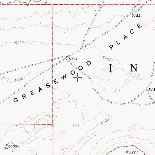Topographic Map of Greasewood Place, AZ