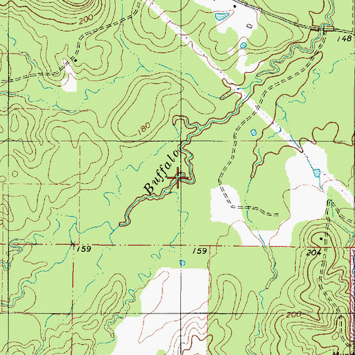 Topographic Map of Clifton Bayou, LA
