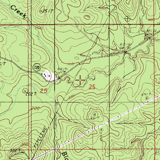 Topographic Map of Coal Kiln Creek, LA