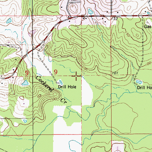 Topographic Map of Cockerel Creek, LA