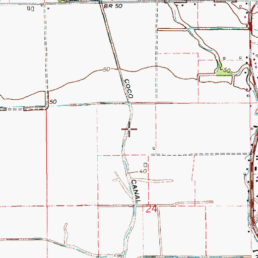 Topographic Map of Coco Canal, LA