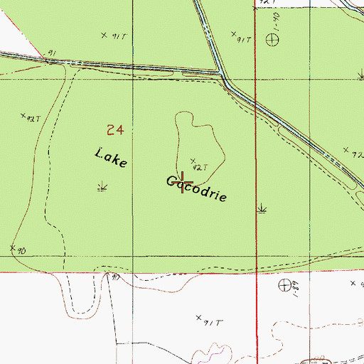 Topographic Map of Lake Cocodrie, LA