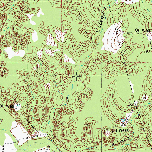 Topographic Map of Coleman Branch, LA