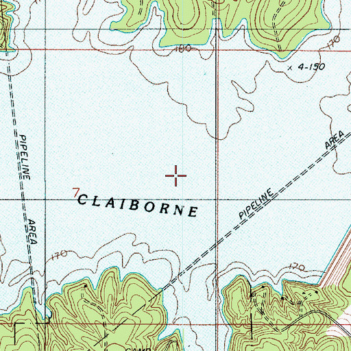 Topographic Map of Coleman Creek, LA