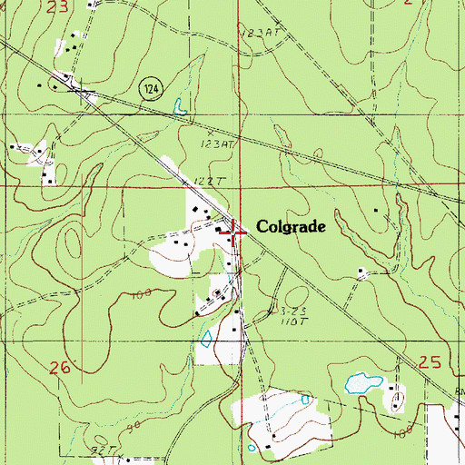 Topographic Map of Colgrade, LA
