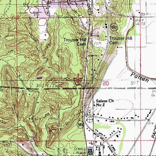 Topographic Map of Collinston Church, LA