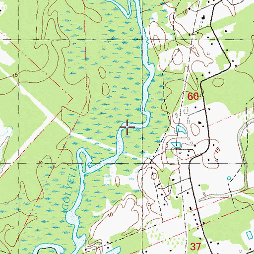 Topographic Map of Colyell Bay, LA