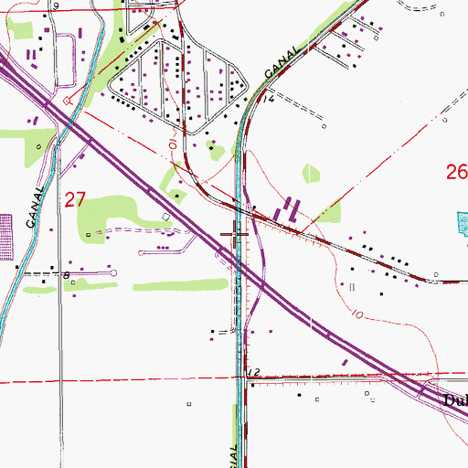Topographic Map of Commercial Canal, LA