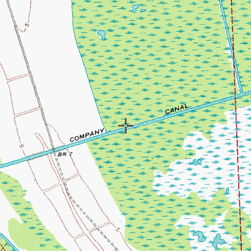 Topographic Map of Company Canal, LA