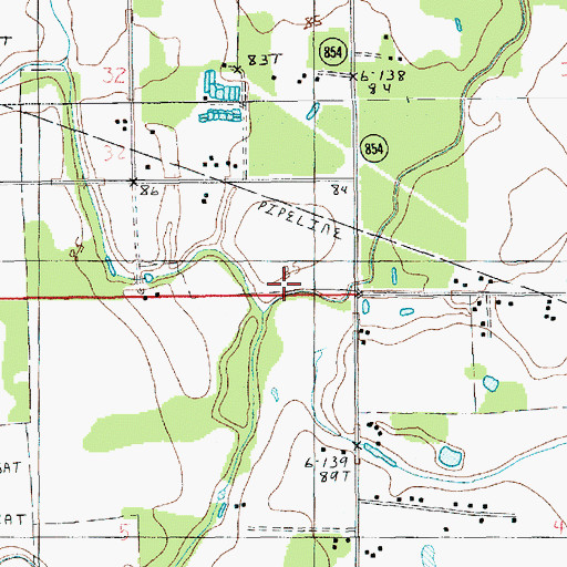 Topographic Map of Congo Creek, LA