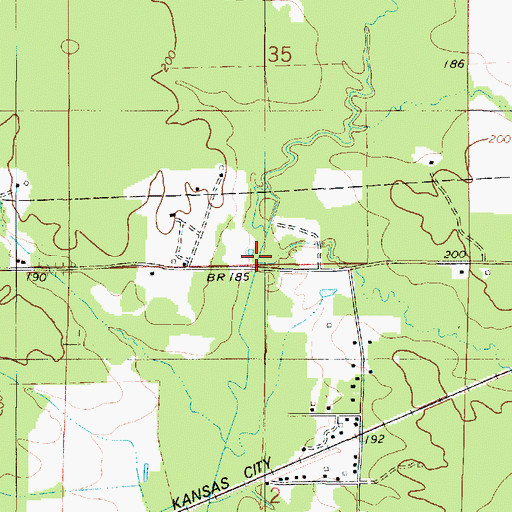 Topographic Map of Connell Bayou, LA