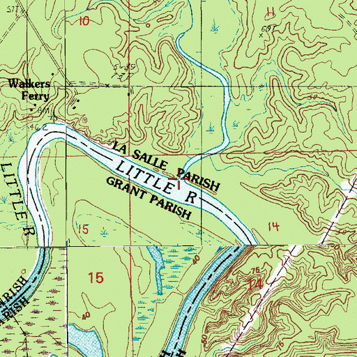 Topographic Map of Constantine Branch, LA