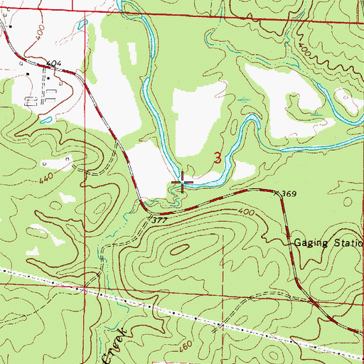 Topographic Map of Pine Creek, AR