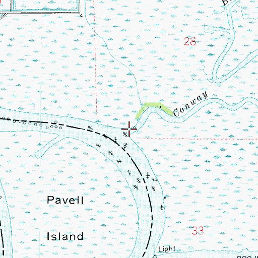 Topographic Map of Conway Bayou, LA