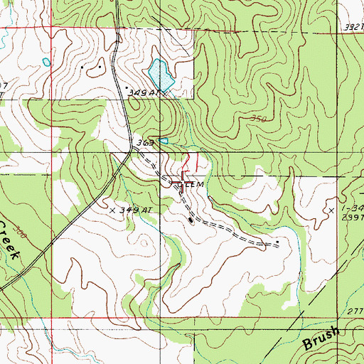 Topographic Map of Cooksey Cemetery, LA
