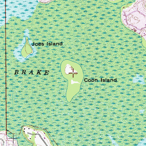 Topographic Map of Coon Island, LA