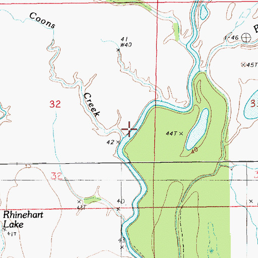 Topographic Map of Coons Creek, LA
