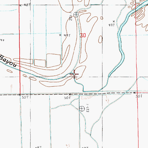 Topographic Map of Cooper Camp, LA