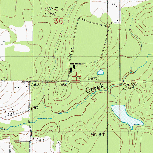 Topographic Map of Cooper Church, LA