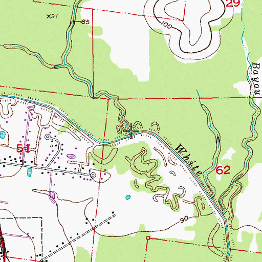 Topographic Map of Copper Mill Bayou, LA