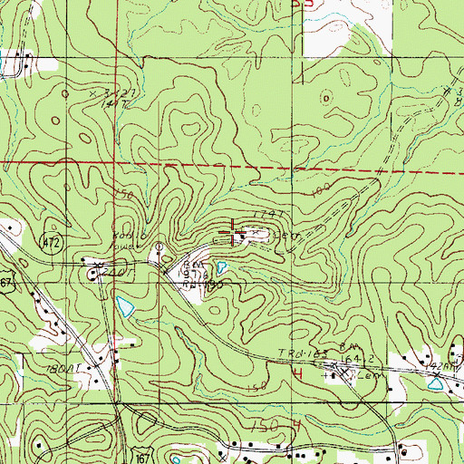 Topographic Map of Corinth Tabernacle, LA