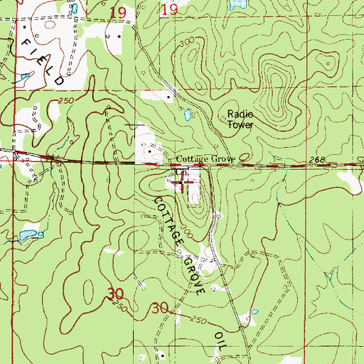 Topographic Map of Cottage Grove Church, LA