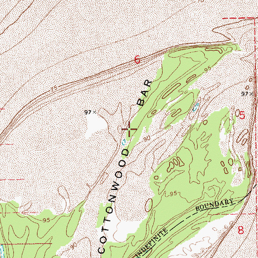Topographic Map of Cottonwood Bar, LA