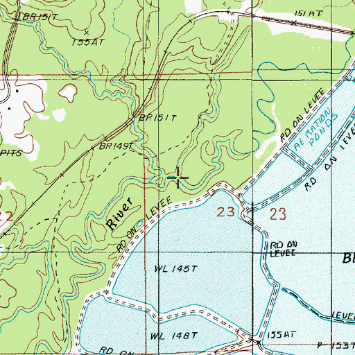 Topographic Map of Coulee Creek, LA