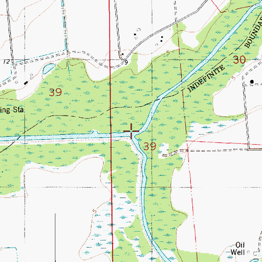 Topographic Map of Coulee Des Iles, LA