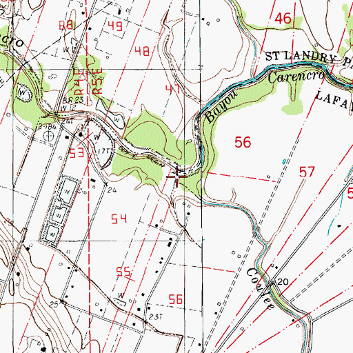 Topographic Map of Coulee Lantier, LA