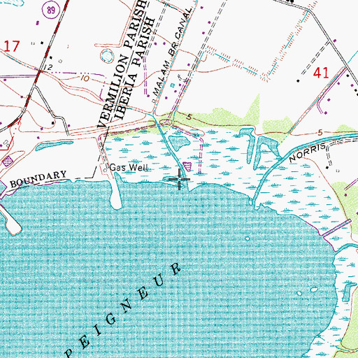 Topographic Map of Coulee Malam, LA
