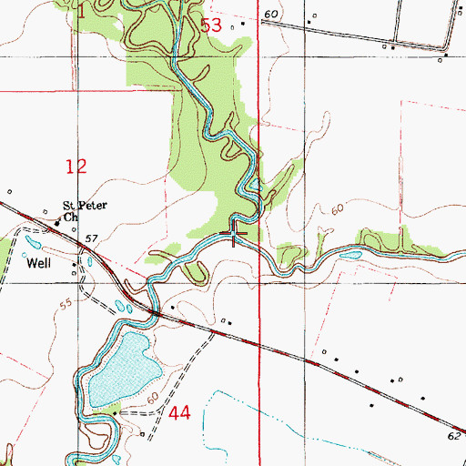 Topographic Map of Coulee Manuel, LA