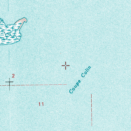 Topographic Map of Coupe Colin, LA