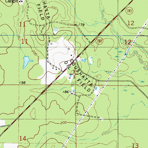 Topographic Map of Coushatta Oil Field, LA