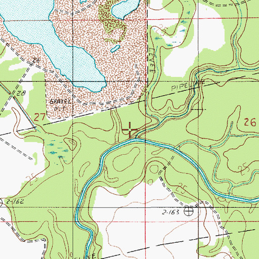 Topographic Map of Cow Bayou, LA