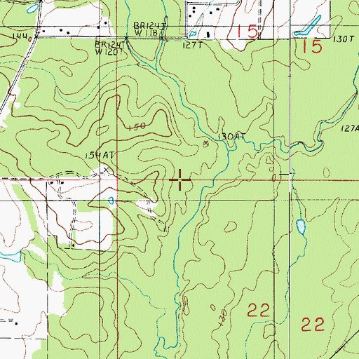 Topographic Map of Cowpen Creek, LA