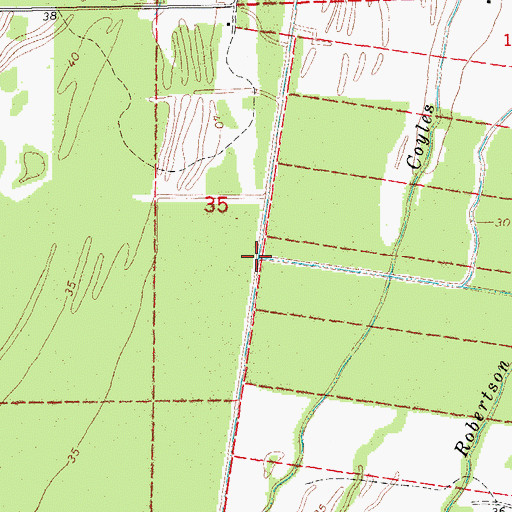 Topographic Map of Coyles Bayou, LA