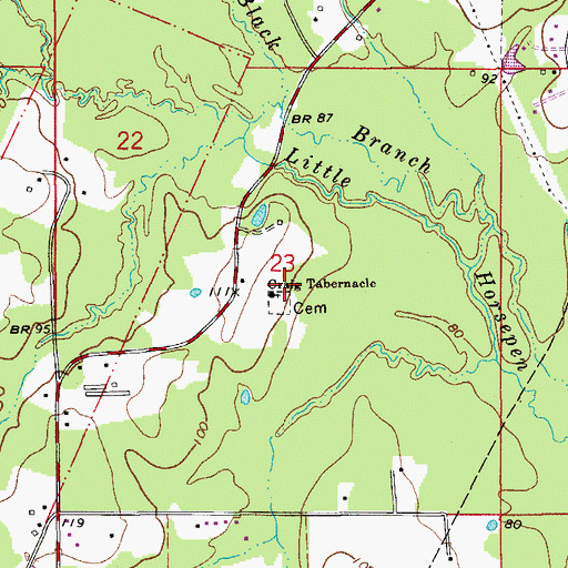 Topographic Map of Craig Tabernacle, LA