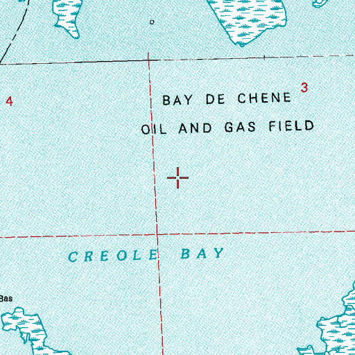 Topographic Map of Creole Bay, LA