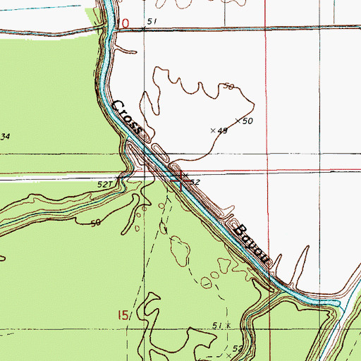 Topographic Map of Cross Bayou, LA