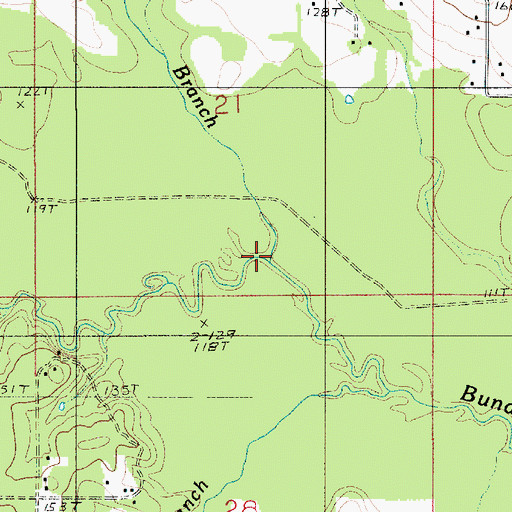 Topographic Map of Crow Pen Branch, LA