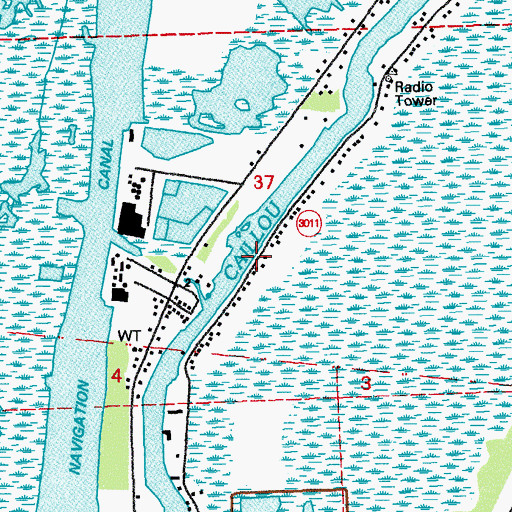 Topographic Map of Cure D'Ars Chapel, LA